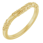 14K Yellow Band for 6.5 mm Round Ring