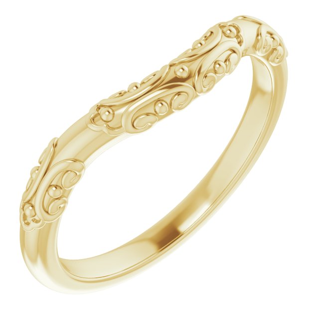 14k Yellow Band For 10x5 Mm Marquise Ring