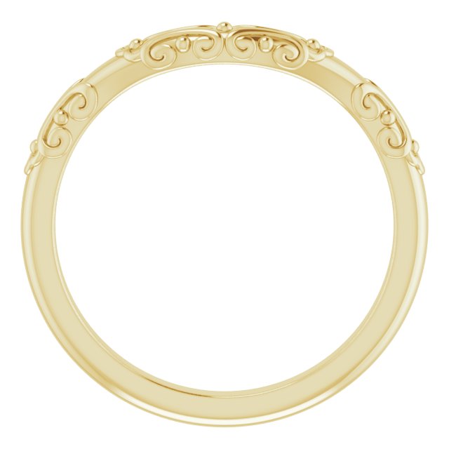 14k Yellow Band For 10x5 Mm Marquise Ring