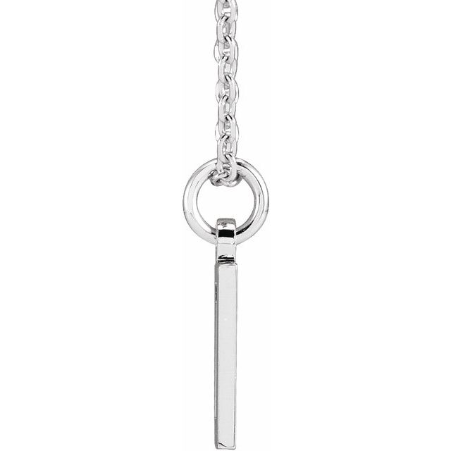 Sterling Silver Pierced Numeral 1 Dog Tag 16-18' Necklace