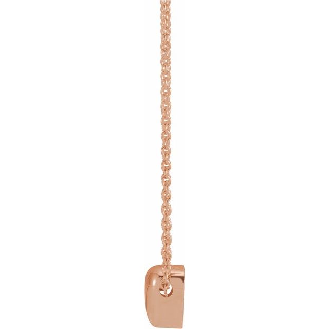 14k Rose Puffed Heart 16-18'necklace