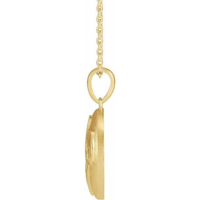 14K Yellow Old World Globe 16-18' Necklace