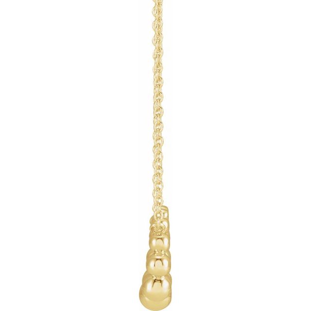 14K Yellow 12 mm Beaded Circle 18' Necklace
