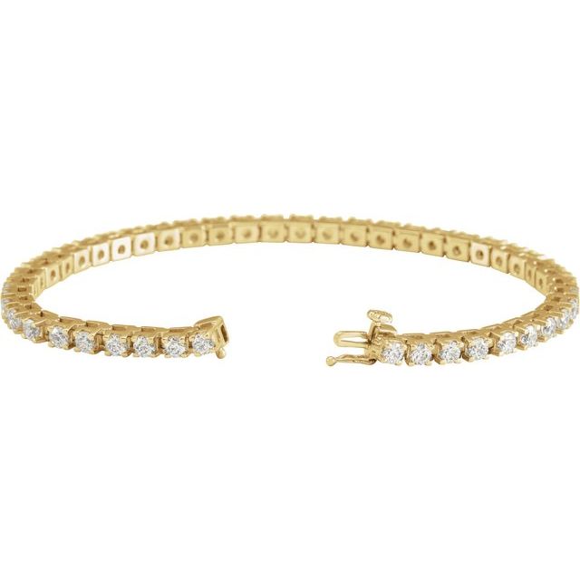 14K Yellow 5 CTW Lab-Grown Diamond Line 7 1/4' Bracelet