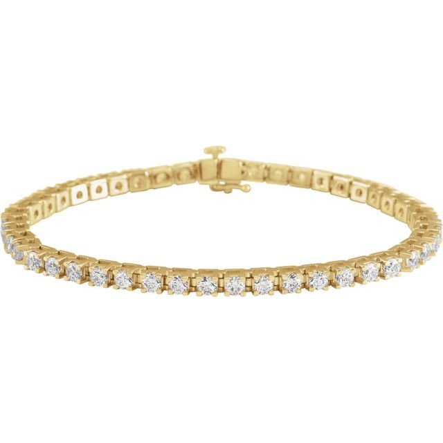 14K Yellow 5 CTW Lab-Grown Diamond Line 7 1/4' Bracelet