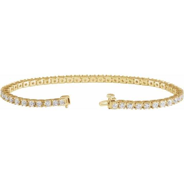 14K Yellow 4 CTW Lab-Grown Diamond Line 7 1/4' Bracelet