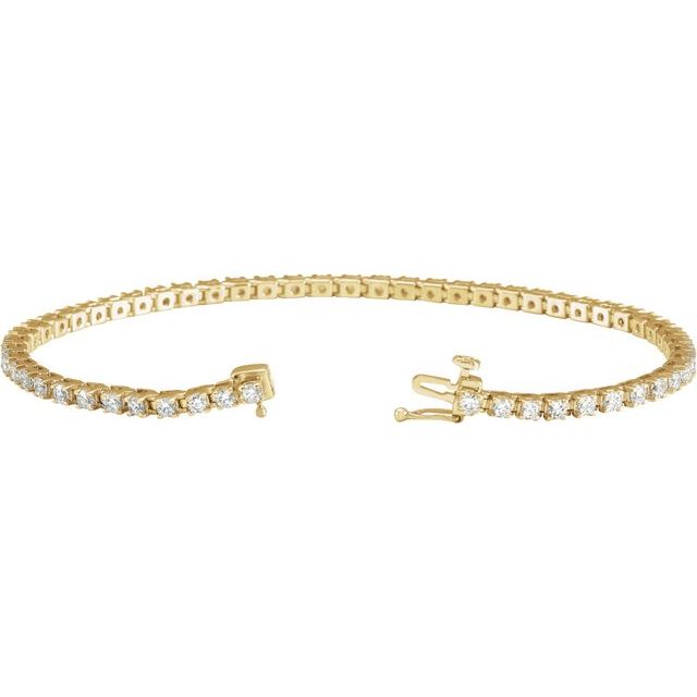 14K Yellow 3 CTW Lab-Grown Diamond Line 7 1/4' Bracelet