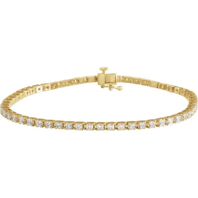 14K Yellow 3 CTW Lab-Grown Diamond Line 7 1/4' Bracelet