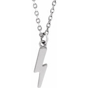 Sterling Silver Lightning Bolt 16-18' Necklace