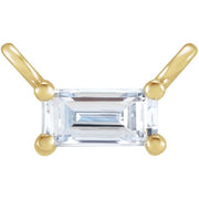 14K Yellow 1/8 CT Natural Diamond Solitaire Necklace Center