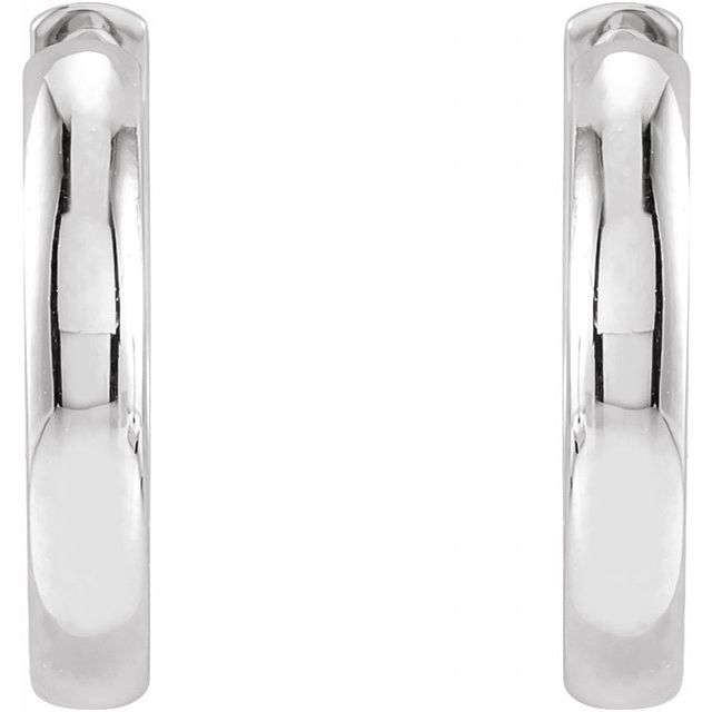Sterling Silver 15 mm Hinged Hoop Earrings