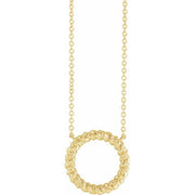 14K Yellow 14.2 mm Rope Circle 18' Necklace