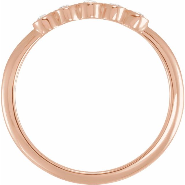 14K Rose 1/8 CTW Rose-Cut Natural Diamond Stackable Ring
