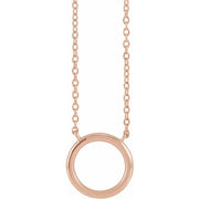 14K Rose Circle 18' Necklace