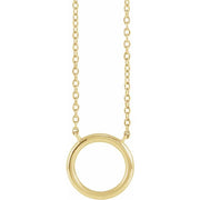 14K Yellow Circle 18' Necklace