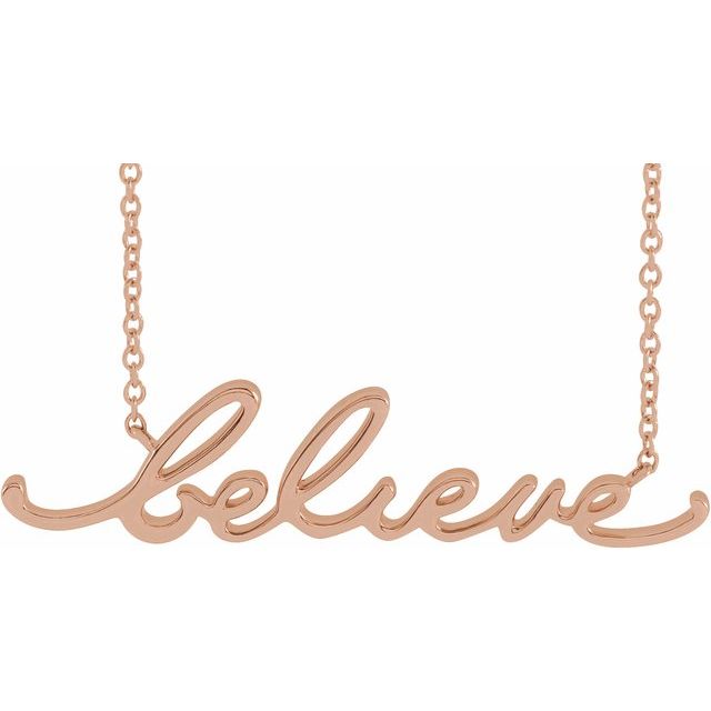14K Rose Believe 18' Necklace