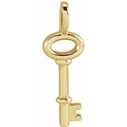 14K Yellow 20x6.5 mm Key Pendant
