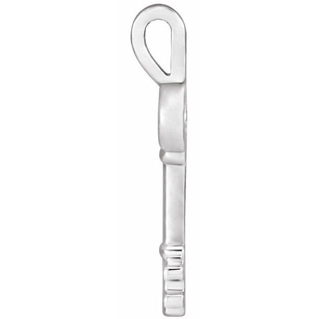 Sterling Silver 20x6.5 mm Key Pendant