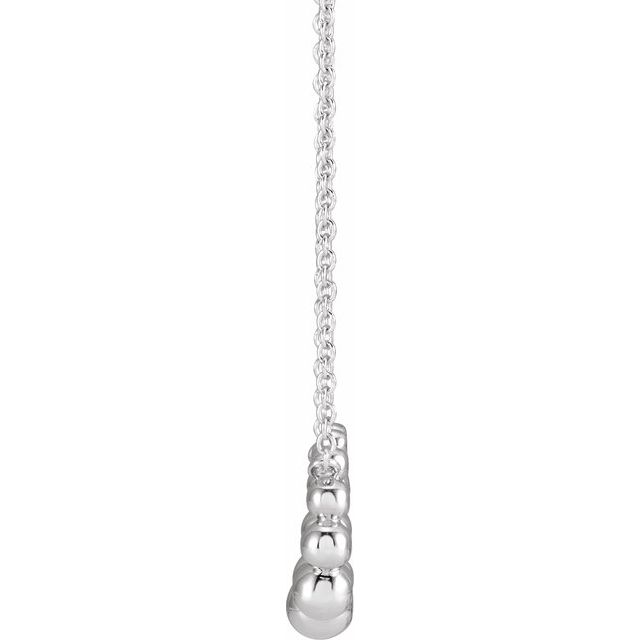Sterling Silver 12 mm Beaded Circle 16' Necklace