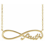 14K Yellow Faith Infinity 18' Necklace