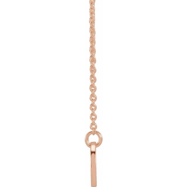 14K Rose Father, Son, & Mother Stick Figure Family 18' Necklace
