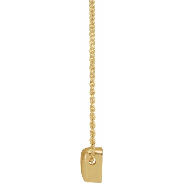 14K Yellow Puffed Heart 16-18'Necklace