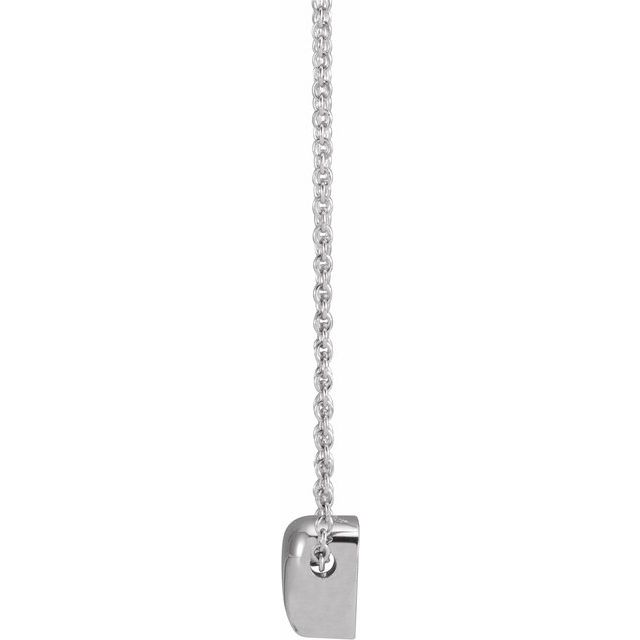 Sterling Silver Puffed Heart 16-18'Necklace