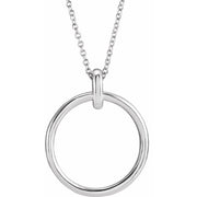 Sterling Silver Circle 16-18' Necklace