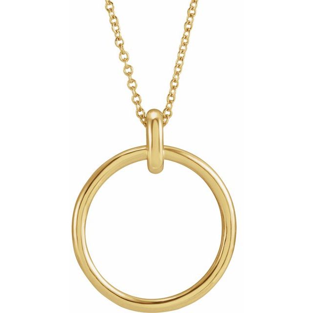 14K Yellow Circle 16-18' Necklace