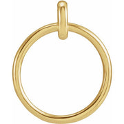 14K Yellow 22.05x18.29 mm Circle Pendant