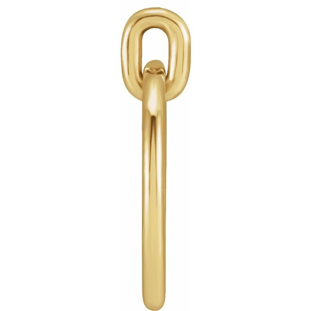 14K Yellow 22.05x18.29 mm Circle Pendant