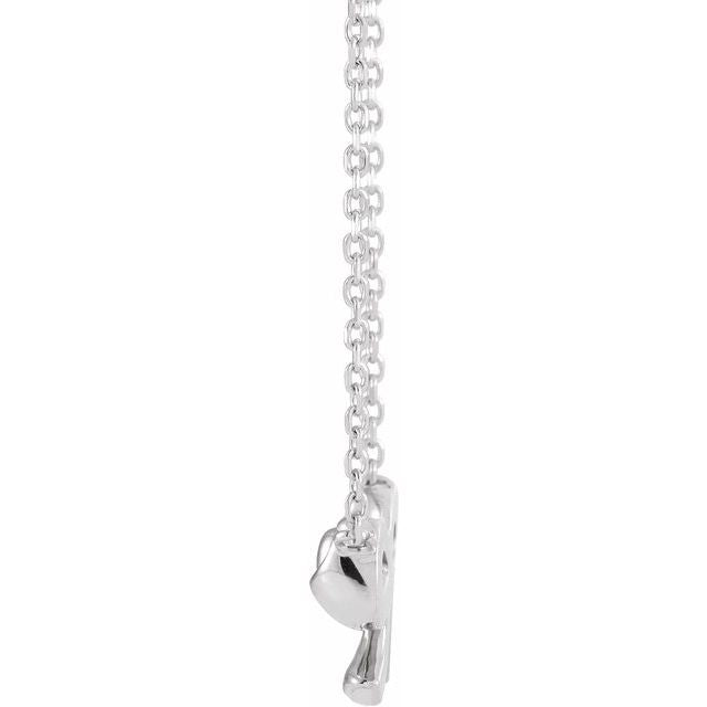 Sterling Silver Bow 18' Necklace