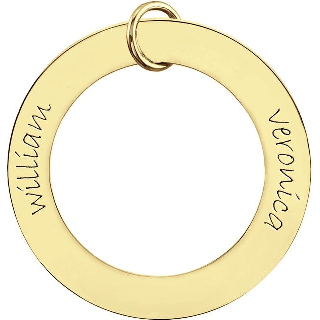 18k Yellow Vermeil Posh Mommy® Engravable Posh Loop Pendant