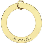 18k Yellow Vermeil Posh Mommy® Engravable Posh Loop Pendant