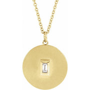 14K Yellow .08 CT Natural Diamond Disc 16-18' Necklace