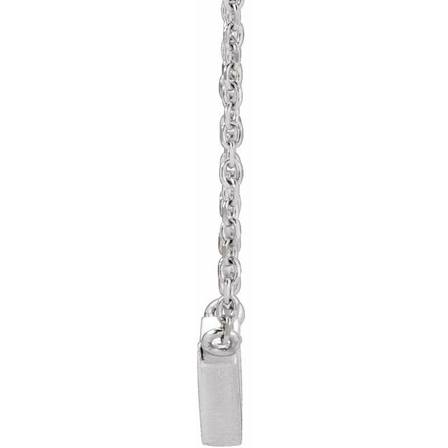 Sterling Silver  Minimalist V 18' Necklace