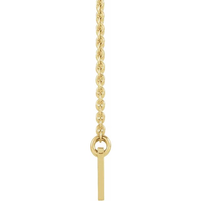 14K Yellow Engravable Half Moon 16-18' Necklace