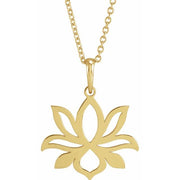 14K Yellow Petite Lotus 16-18' Necklace