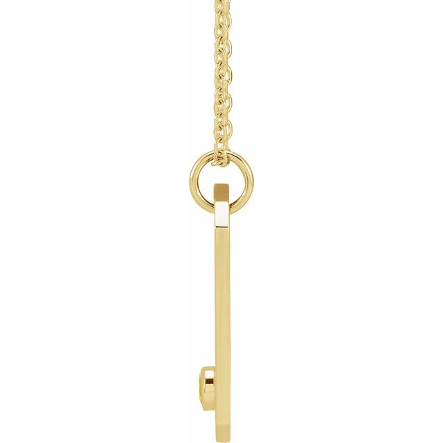 14K Yellow Natural Citrine & .01 CTW Natural Diamond Leo Constellation 16-18' Necklace