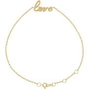 14K Yellow Love 6 1/2-7 1/2' Bracelet