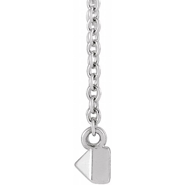 14K White Geometric Bar 18' Necklace
