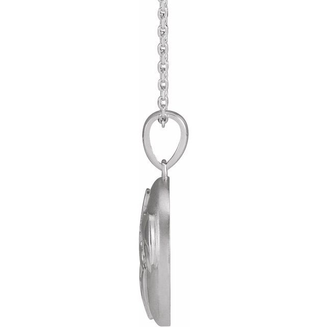 Sterling Silver Old World Globe 16-18' Necklace
