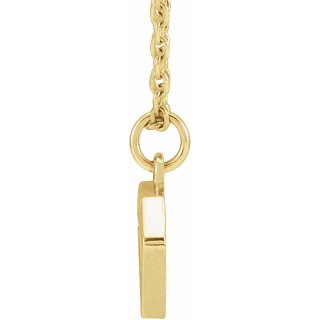 14K Yellow Tiny Diamond 16-18' Necklace