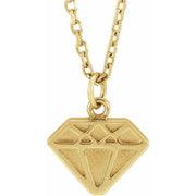 14K Yellow Tiny Diamond 16-18' Necklace