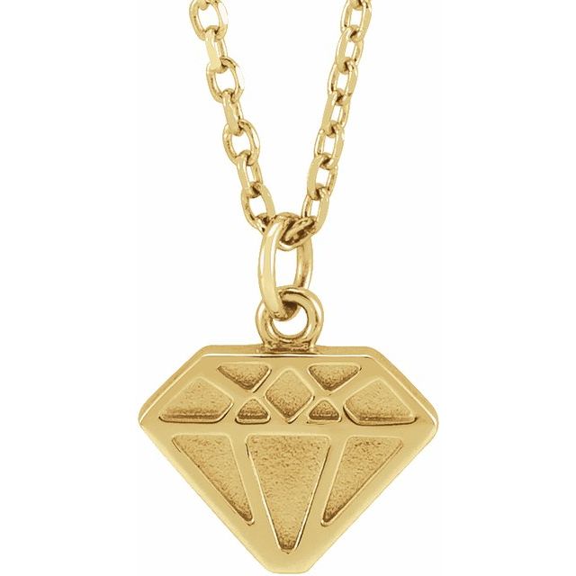 14K Yellow Tiny Diamond 16-18' Necklace