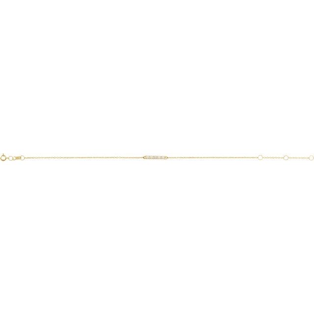 14K Yellow Natural Ethiopian Opal Bar 6 1/2-7 1/2' Bracelet