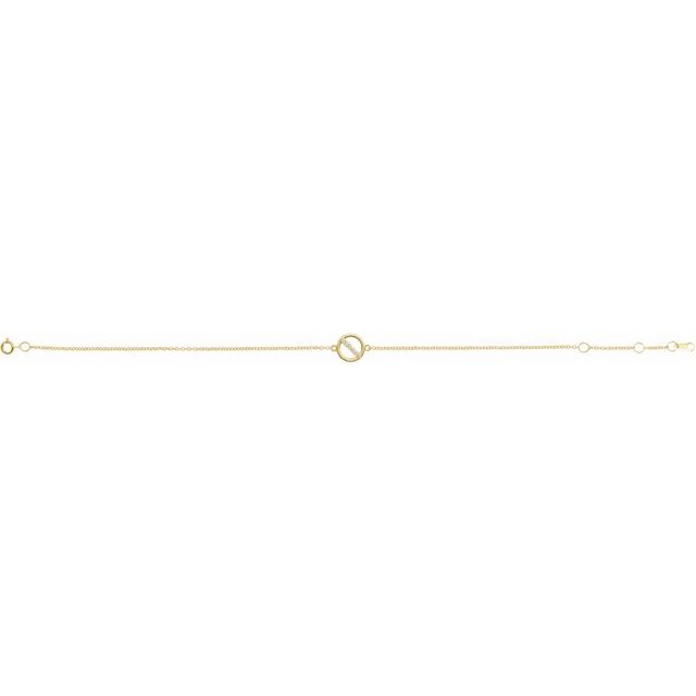14K Yellow .03 CTW Natural Diamond Circle 6 1/2-7 1/2' Bracelet