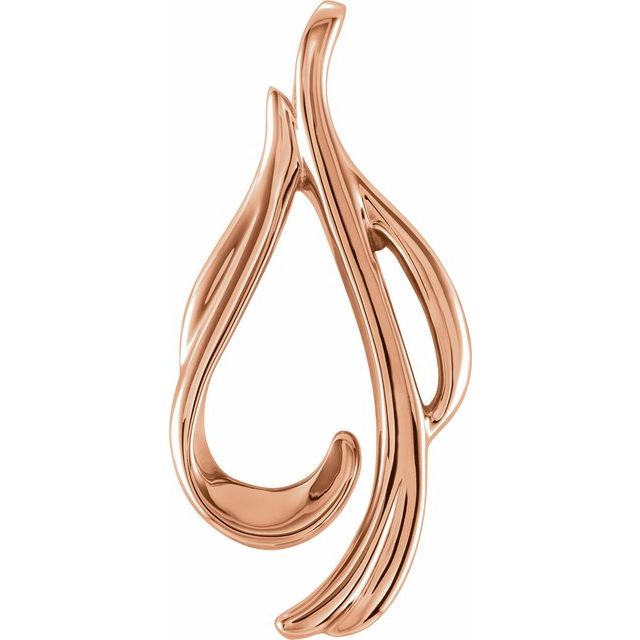 14K Rose Freeform Pendant