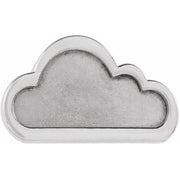 14K White Tiny Cloud Left Earring