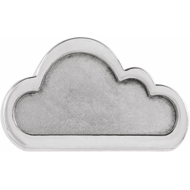 14K White Tiny Cloud Left Earring